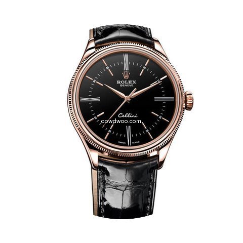 Rolex CELLINI TIME rose gold Black dial...