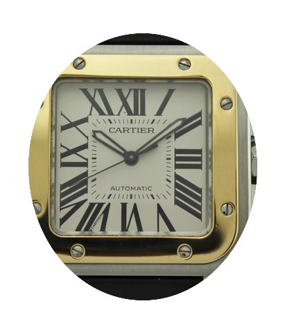 Cartier Santos Gold and Steel 100 XL...