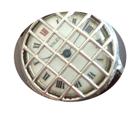 Rolex Steel WW1 Military Crystal Guard W...
