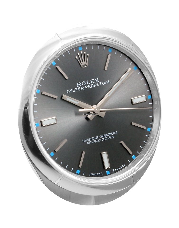 Rolex SS 39mm Oyster Perpetual Slate Dia...