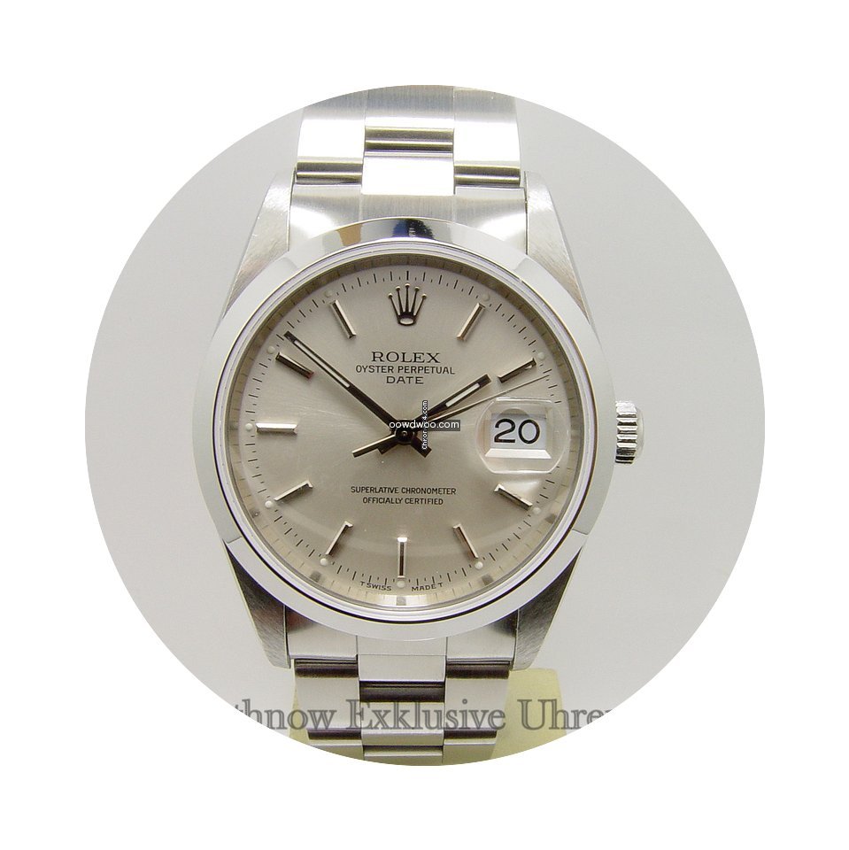 Rolex Oyster Date 34mm Stahl...