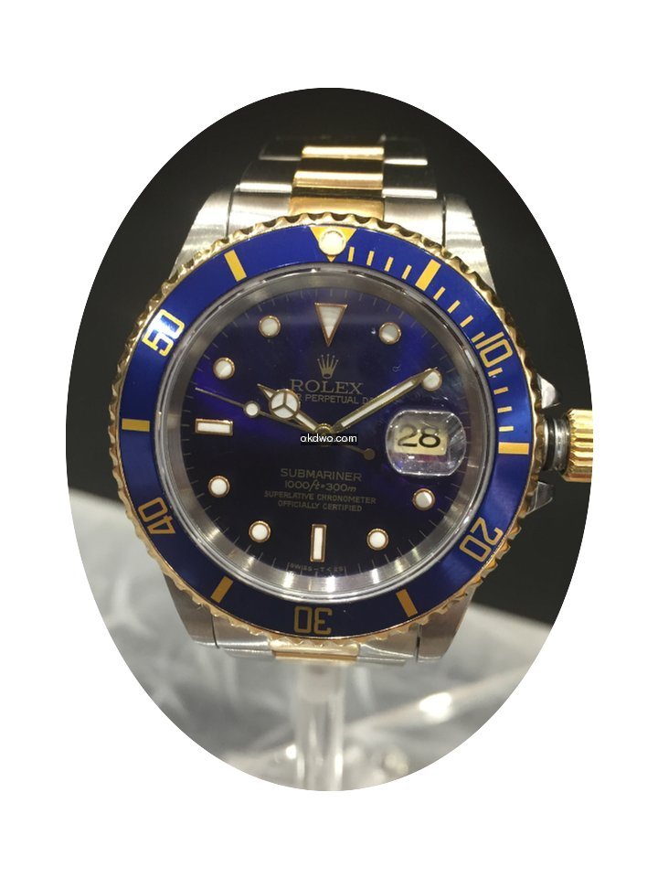 Rolex Submariner Gold and Steel Blue...