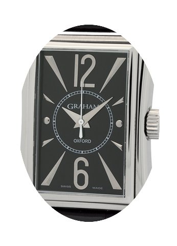 Graham Oxford Stainless Steel Black Dial...