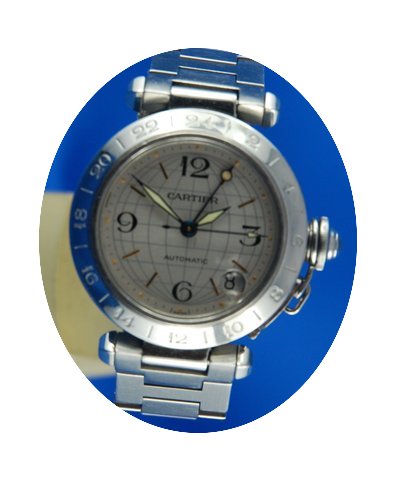 Cartier Pasha GMT Steel...