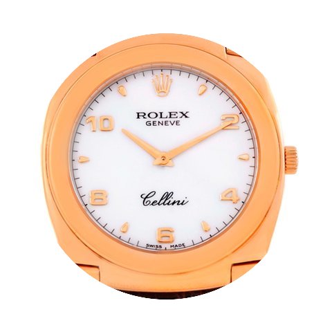 Rolex Cellini Cestello 18k Rose Gold Whi...