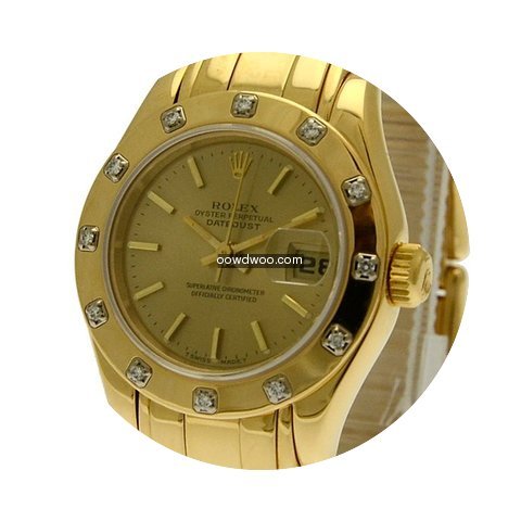 Rolex Lady-Datejust Pearlmaster 18K.Gold...