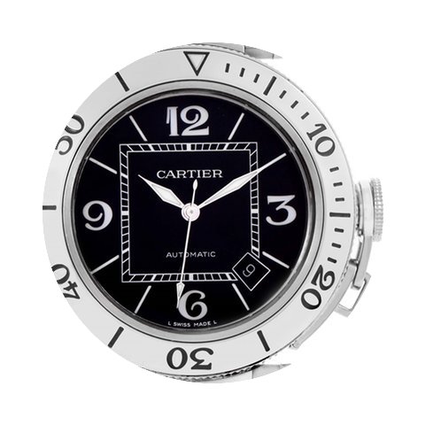 Cartier Pasha Seatimer Black Dial Stainl...