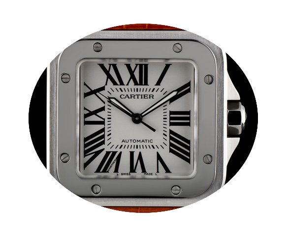 Cartier S/Steel Silver Roman Dial Large ...