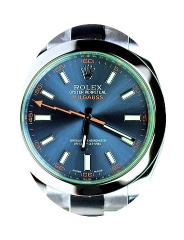 Rolex Milgauss 116400V 116400GV Blue Sta...