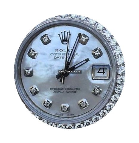 Rolex Midsize Steel Datejust Diamond Dia...