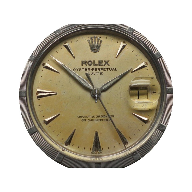 Rolex Vintage Date 1501 Engine Turned Ju...