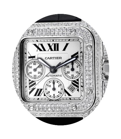 Cartier Santos 100 XL Chronograph W20090...