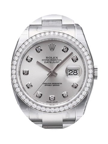 Rolex Datejust 36 Edelstahl Weißgold Di...