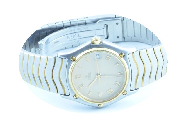 Ebel 1911 Damen Uhr 28mm Quartz Stahl/go...