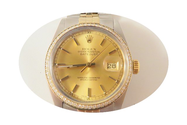 Rolex Datejust 18k Steel Gold Diamond...
