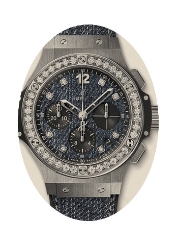 Hublot Big Bang 41 MM Jeans Steel Diamon...