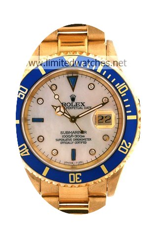 Rolex Mens Submariner Yellow gold...