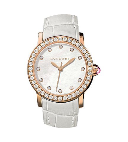 Bulgari White mother-of-Pearl Diamond Di...