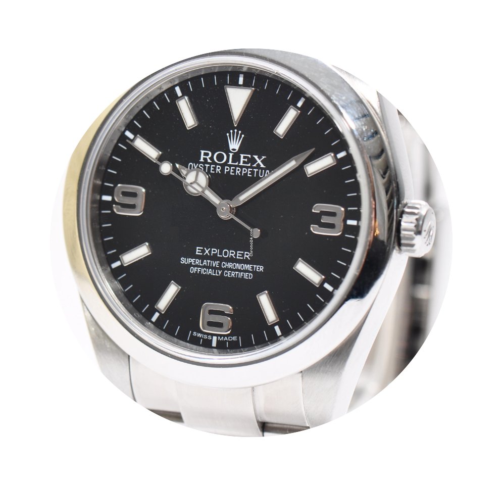 Rolex Explorer Stahl Papiere von 2014 Re...