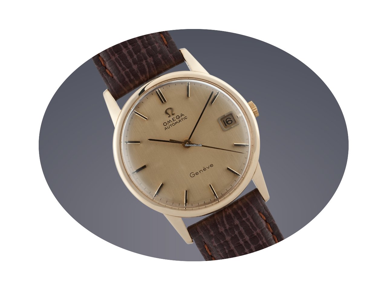 Omega Geneve 9ct gold automatic...