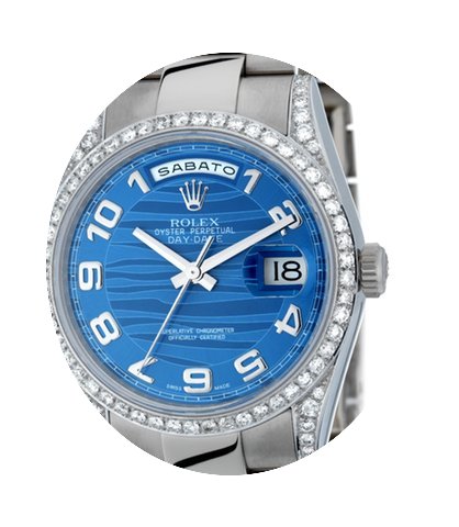 Rolex Day-Date White Gold Diamond Bezel ...