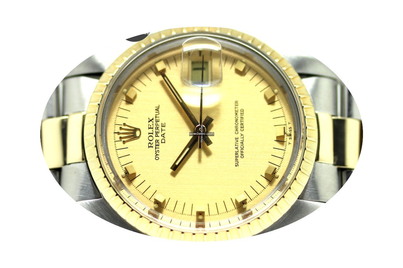 Rolex Date Steel & Gold Pyramid Dial...