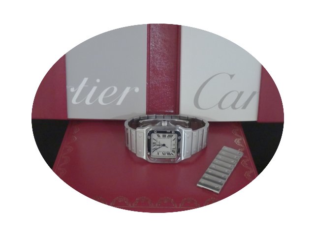 Cartier Santos galbée quartz medium...