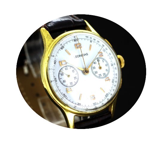 Leonidas Chronograph White Dial Handaufz...