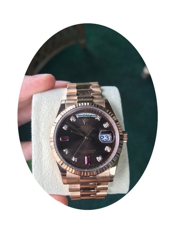 Rolex Day-Date Pink Gold, 118235F with d...