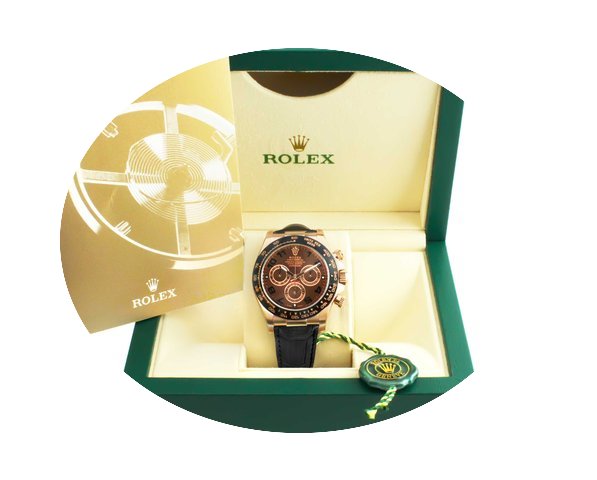 Rolex Mens Daytona 116515 LN Rose Gold C...