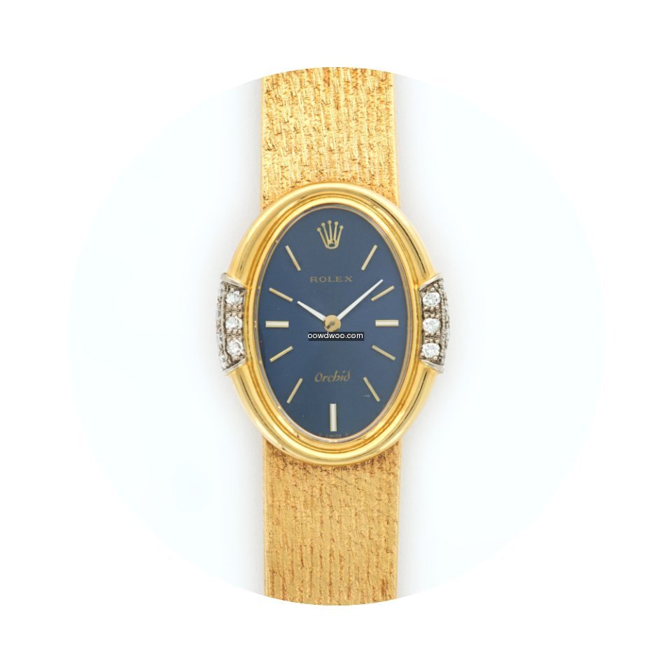 Rolex Yellow Gold Orchid Diamond Watch...