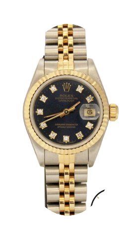 Rolex Date just Automatic 18K/SS 26mm Fa...