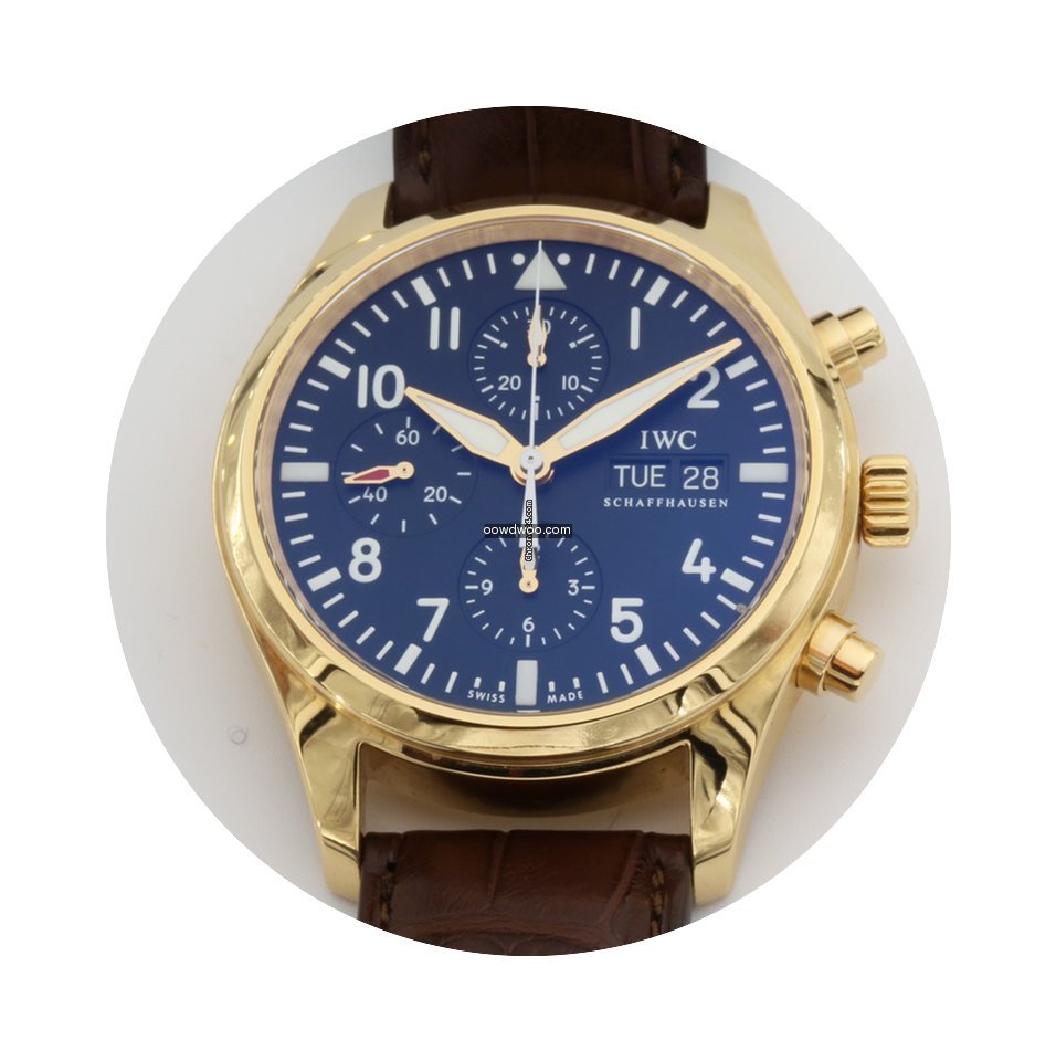 IWC Rose Gold Pilot Chronograph...