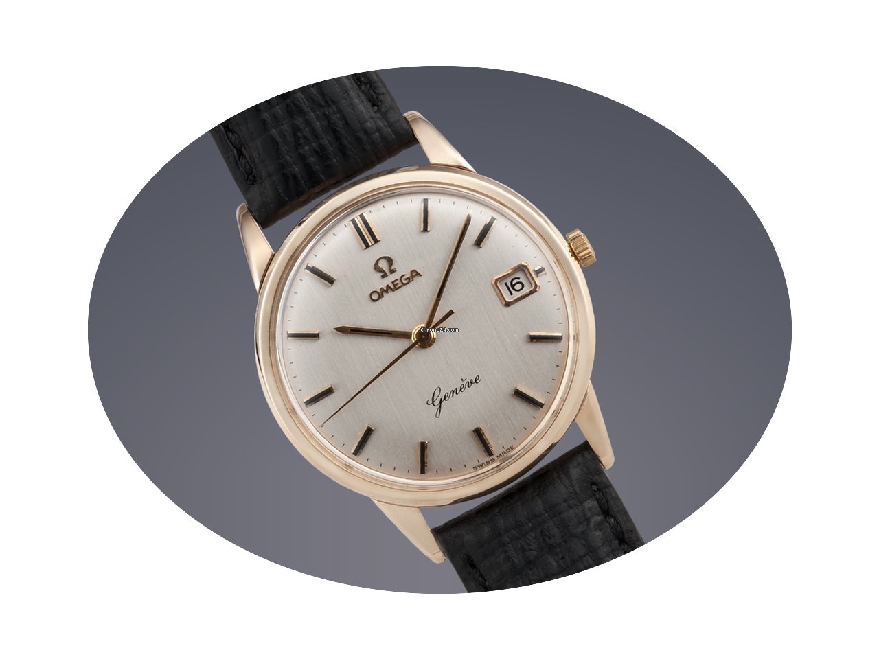 Omega Geneve 9ct gold manual watch...