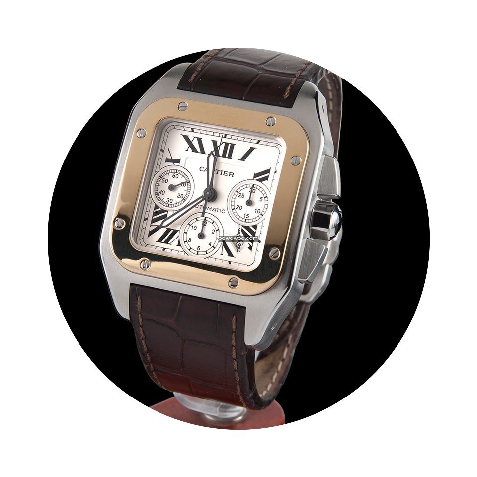 Cartier SANTOS 100 STEEL AND GOLD CHRONO...