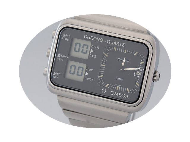 Omega Seamaster Chrono Quarz Edelstahl -...