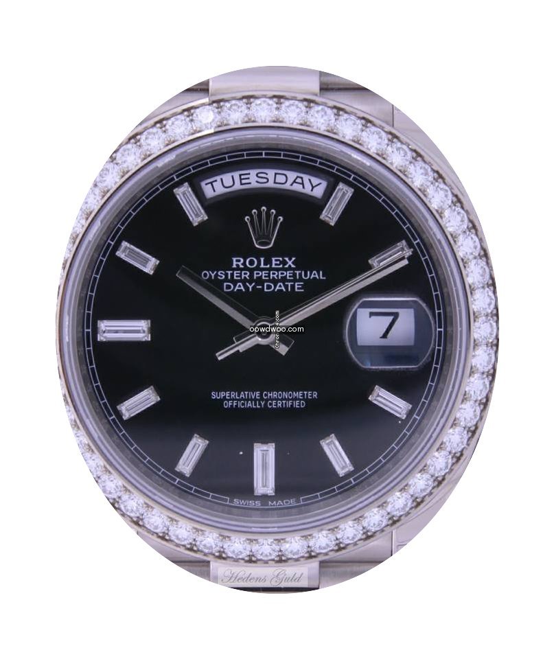 Rolex Day-Date 40 White Gold Factory Dia...