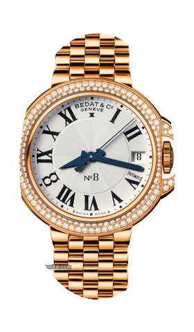 Bedat & Co No.8 Silver Dial 18k Rose...