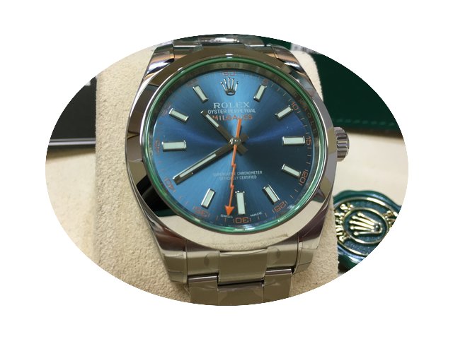 Rolex 116400GV blue 40MM Milgauss 橙電...