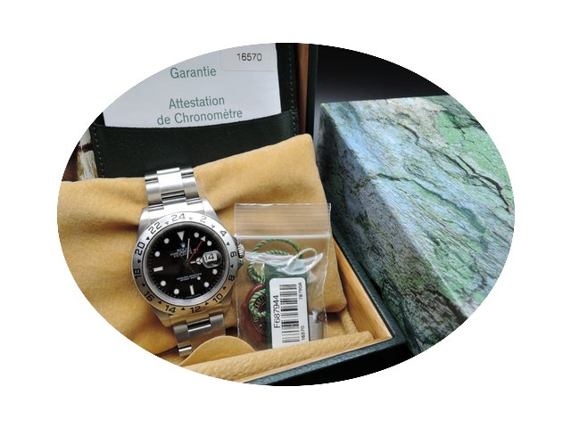 Rolex EXPLORER 2 16570 Black Dial (No Ho...