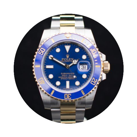 Rolex Submariner Blue Steel & Gold C...