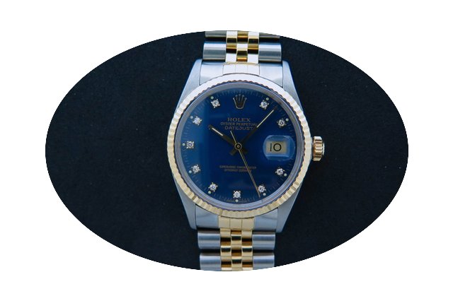 Rolex Datejust 16013 blue dial diamonds ...