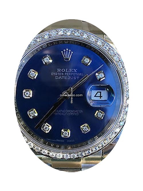 Rolex New Datejust Blue Custom Diamond D...