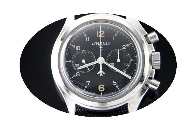 Lemania Military chrono...