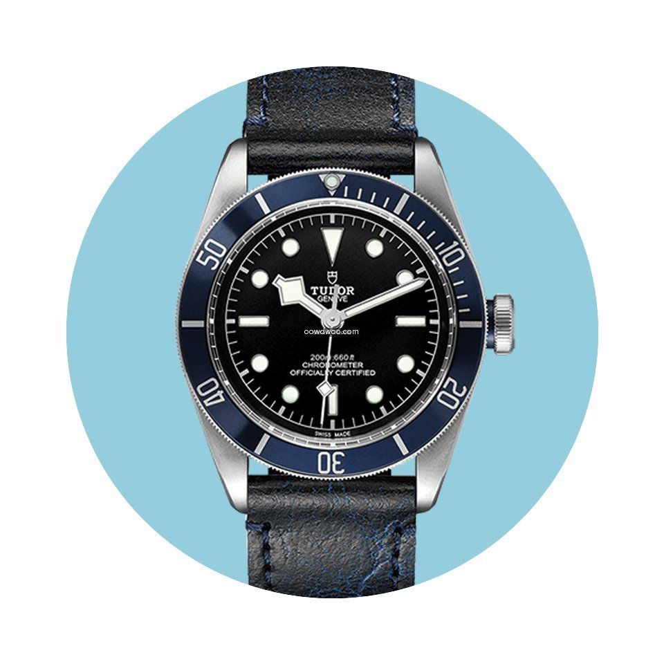 Tudor Heritage Black Bay blau Lederband ...