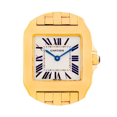 Cartier Santos Demoiselle Midsize 18k Ye...