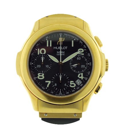 Hublot MDM Chronograph Black Yellow Gold...