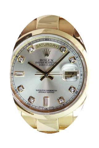 Rolex Day-Date 36 118208-SLVDDO Silver D...