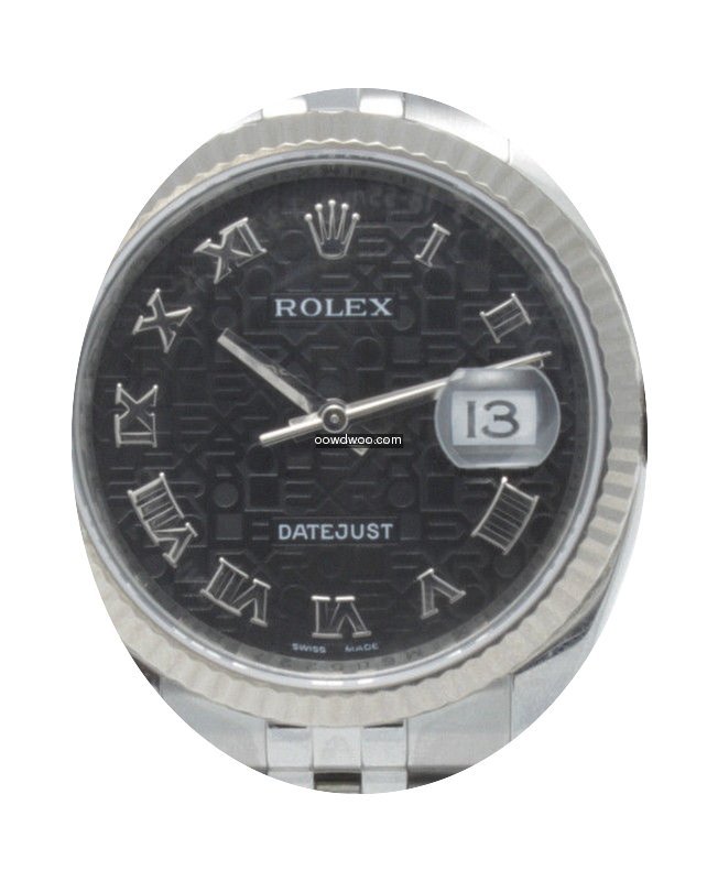 Rolex DateJust Black Jubilee Roman Numer...