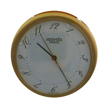 Hermès arceau medium quartz gold and st...